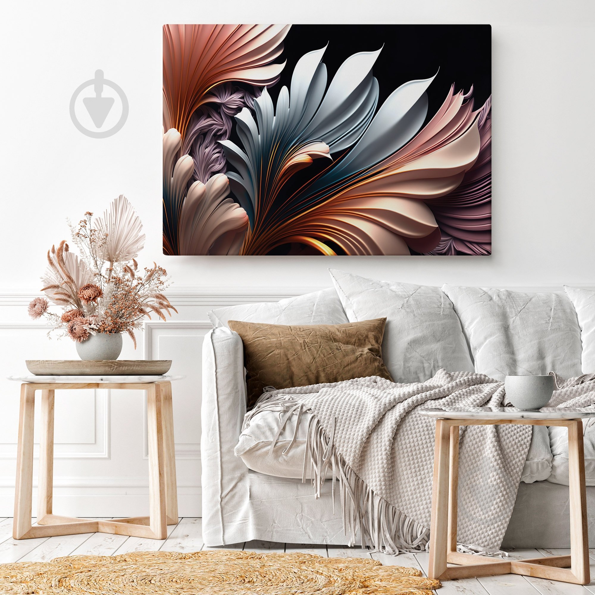 Картина на полотні Об'ємне листя 80x110 см WS Holst 1140420235 - фото 5 Картина на полотні Об'ємне листя 80x110 см WS Holst 1140420235 - фото 5