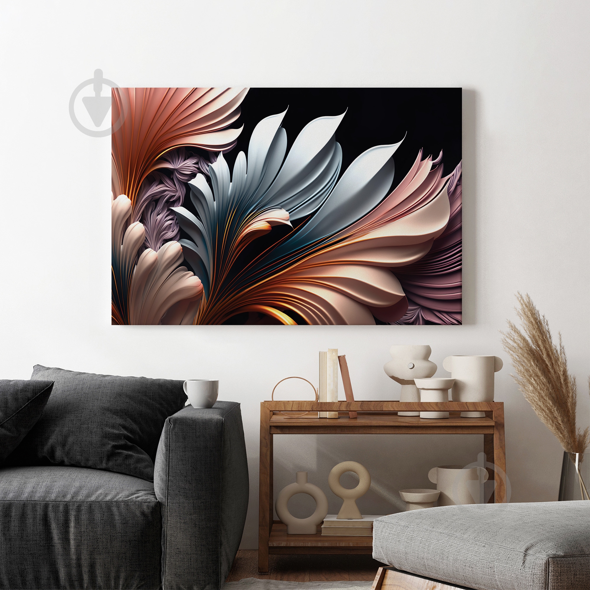 Картина на полотні Об'ємне листя 80x110 см WS Holst 1140420235 - фото 8 Картина на полотні Об'ємне листя 80x110 см WS Holst 1140420235 - фото 8