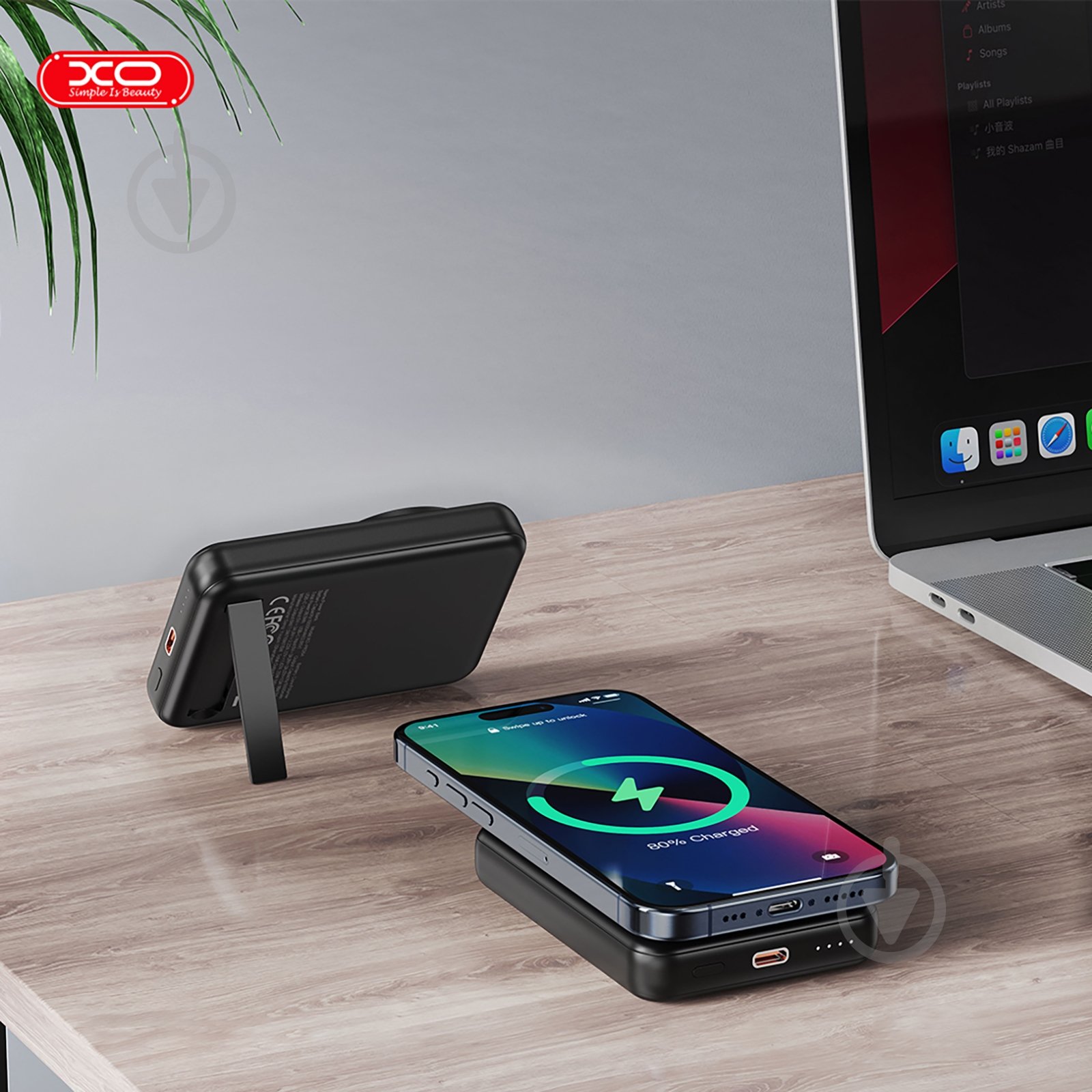 Повербанк Xo PR264 10000 mAh black (PR264.black) - фото 5