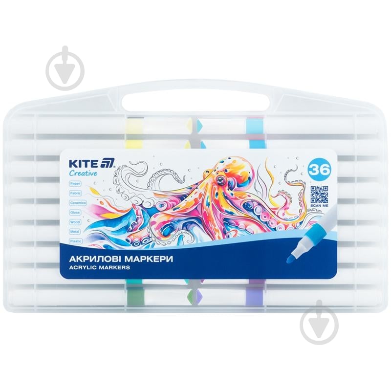 Набор маркеров акриловых KITE Creative Jumbo 36 шт. мульти K-1292 - фото 1
