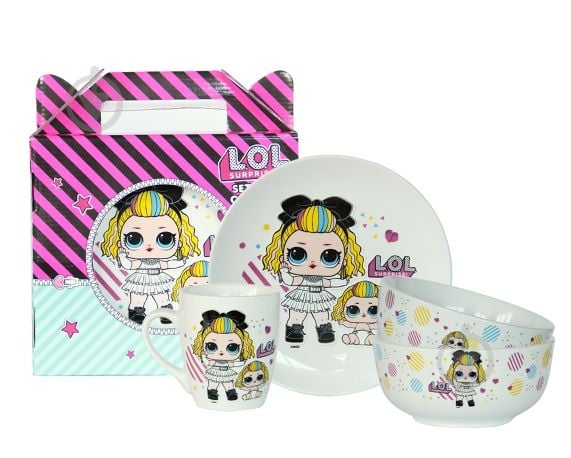 Набір дитячого посуду 80's B.B. 3 предмети L.O.L. SURPRISE! - фото 1