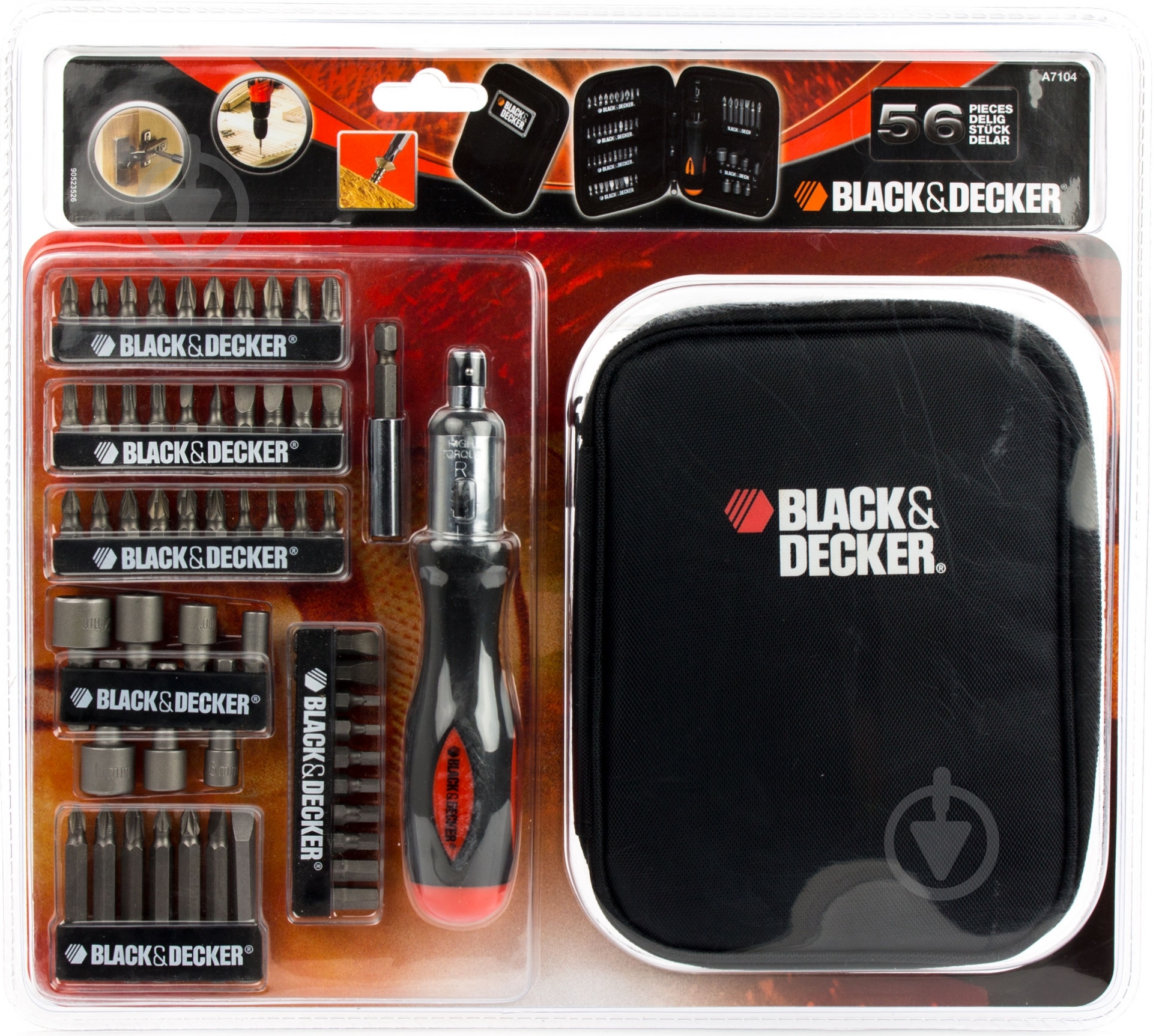 Набор бит Black+Decker 56 шт. A7104-XJ - фото 3