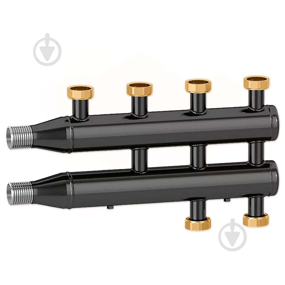 Коллектор Caleffi 1 1/4 С 1 1/2 В (накидные гайки) 2+1 пары 125 мм 10 bar 5-110°C. - фото 1