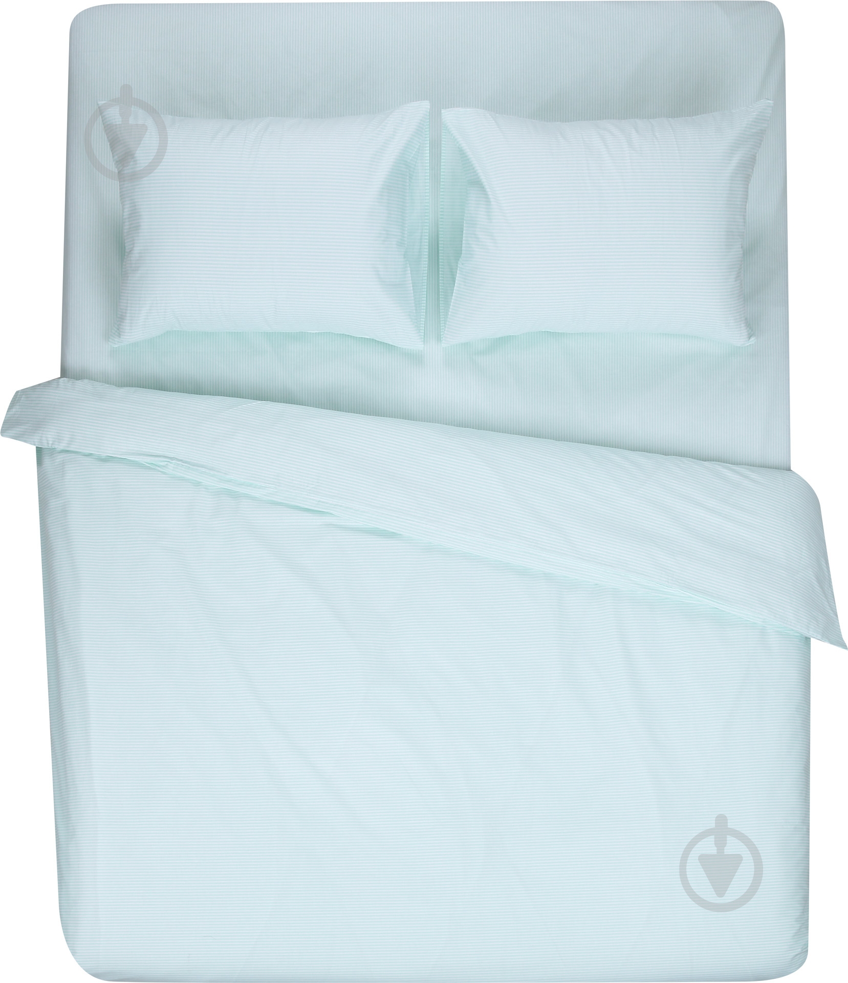 Комплект постельного белья Basic полоска 2.0 зеленый La Nuit - фото 1