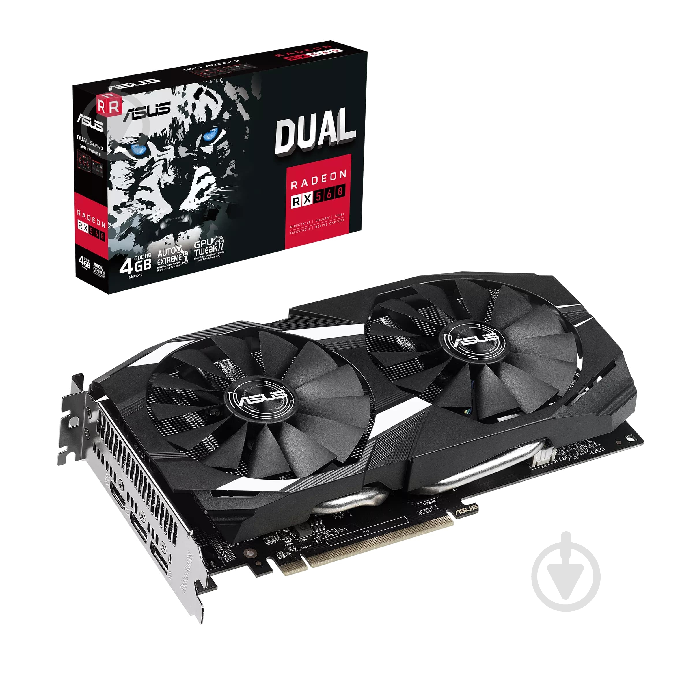 ᐉ Видеокарта Asus Radeon RX 560 DUAL-RX560-4G 4GB GDDR5 128bit
