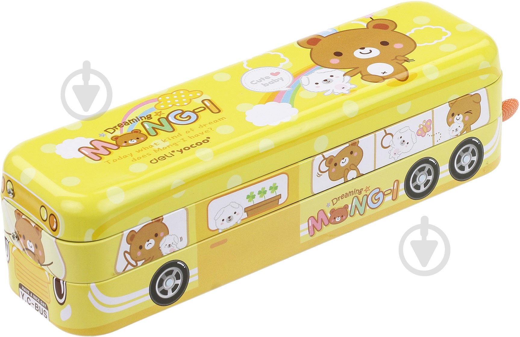Пенал Автобус 95559 Deli желтый - фото 1