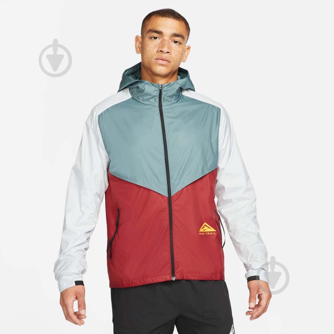 Ветровка мужская весенняя Nike M NK SF TRAIL WINDRUNNER JKT CZ9054-387 р.S серая - фото 3