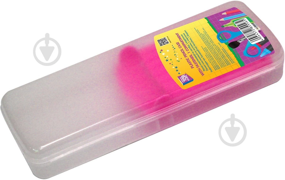 Пенал пластиковый на застежке CF85557 Cool For School прозрачный - фото 1