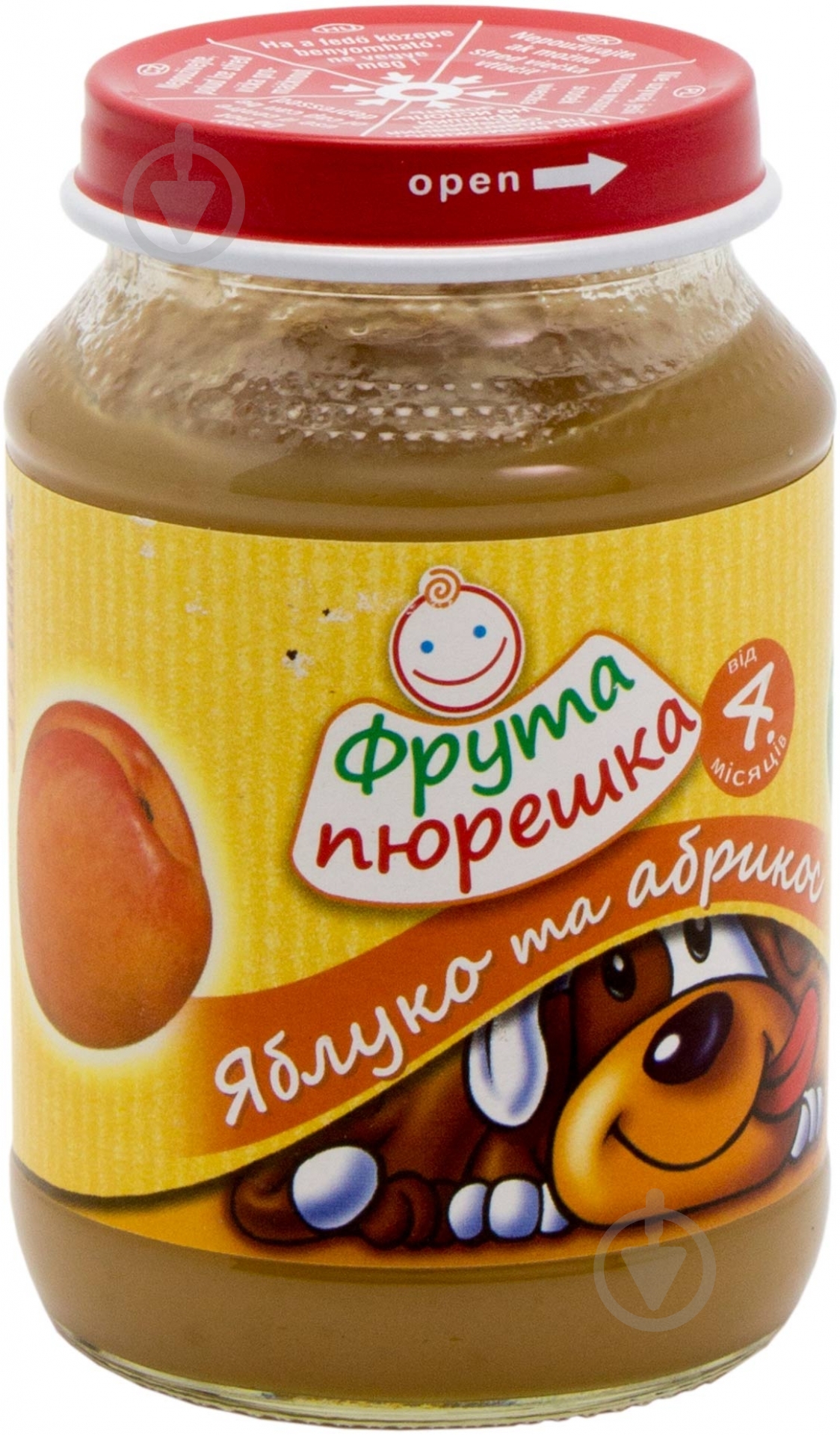 Пюре Фрута Пюрешка Яблуко та абрикос 190 г 8595139766559 - фото 1 Пюре Фрута Пюрешка Яблуко та абрикос 190 г 8595139766559 - фото 1