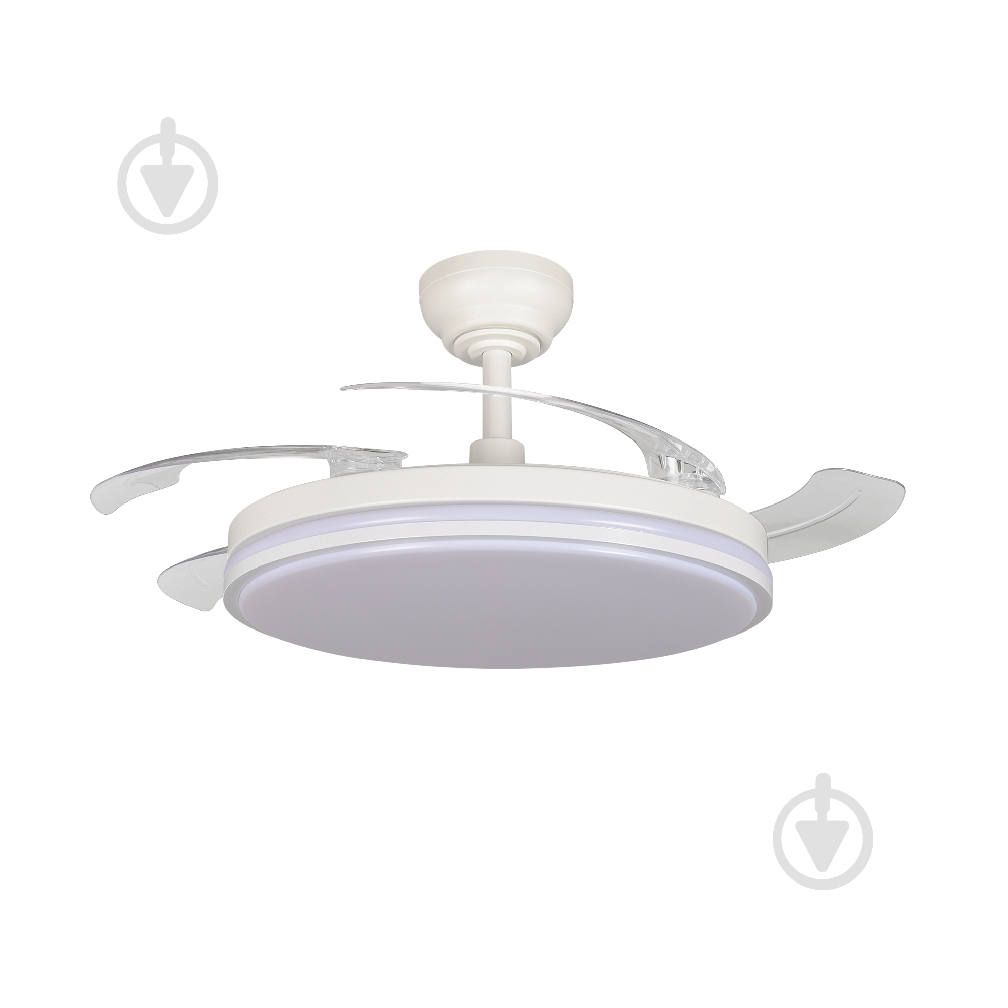 Люстра-вентилятор Videx 60 Вт LED-модуль белый матовый 29182 - фото 1