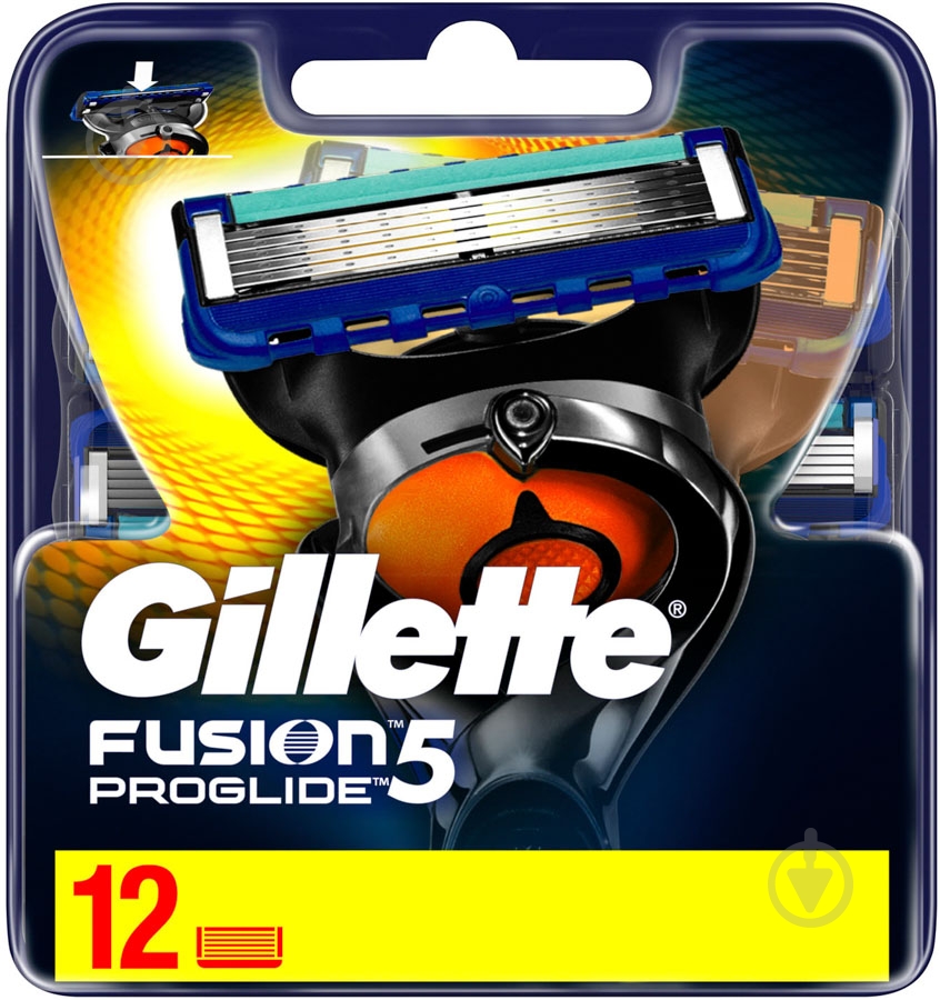 Сменный картридж Gillette Fusion 5 Proglide 12 шт. - фото 1 Сменный картридж Gillette Fusion 5 Proglide 12 шт. - фото 1