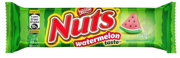 Батончик Nuts со вкусом арбуза 42г - фото 1 Батончик Nuts со вкусом арбуза 42г - фото 1