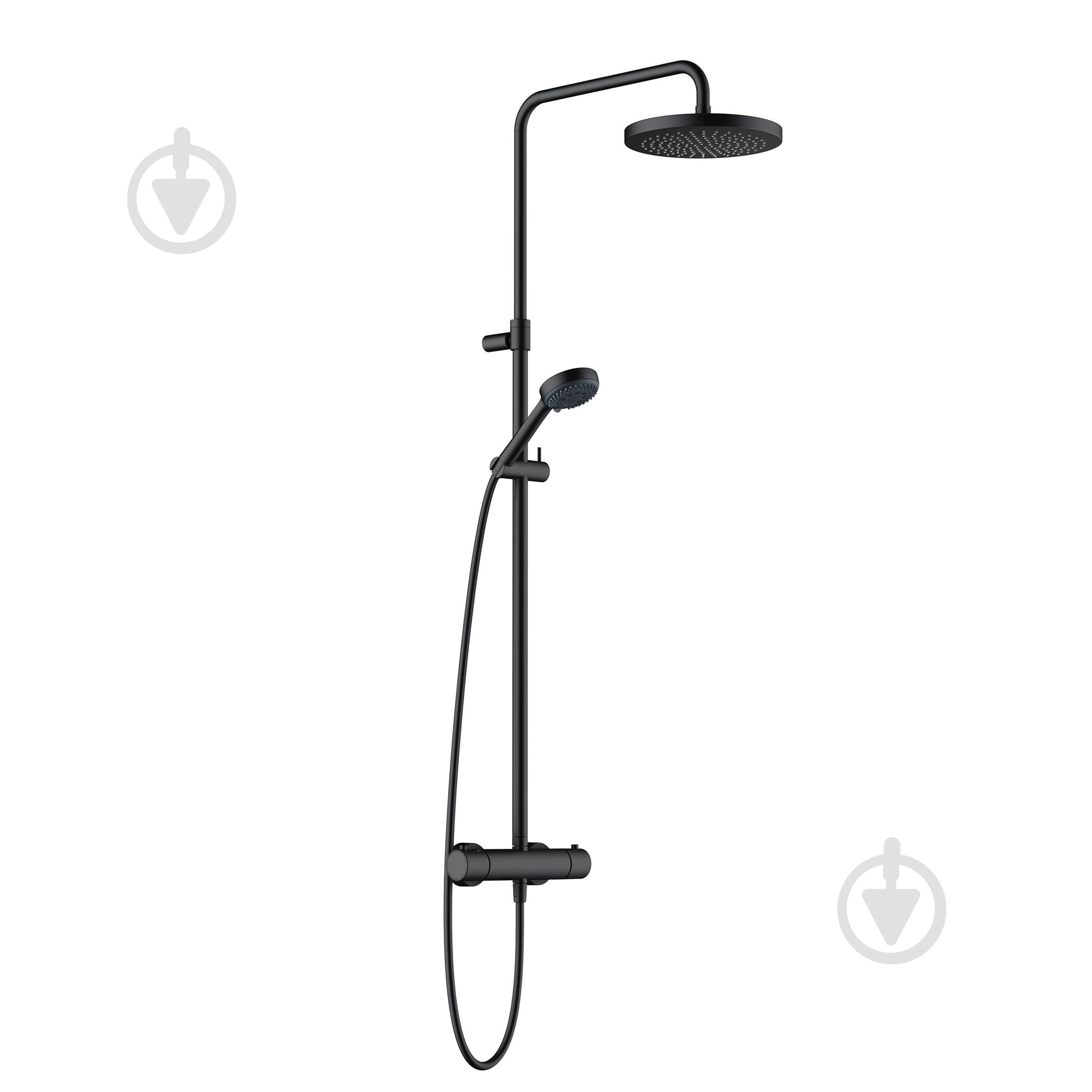 Душова система Kludi LOGO DUAL SHOWER SYSTEM з термостатом DN 15 black - фото 1 Душова система Kludi LOGO DUAL SHOWER SYSTEM з термостатом DN 15 black - фото 1