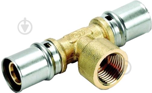 Трійник-прес внутрішня Bonomi для металопластикових труб O20х3/4" Вх20 - фото 1 Трійник-прес внутрішня Bonomi для металопластикових труб O20х3/4" Вх20 - фото 1