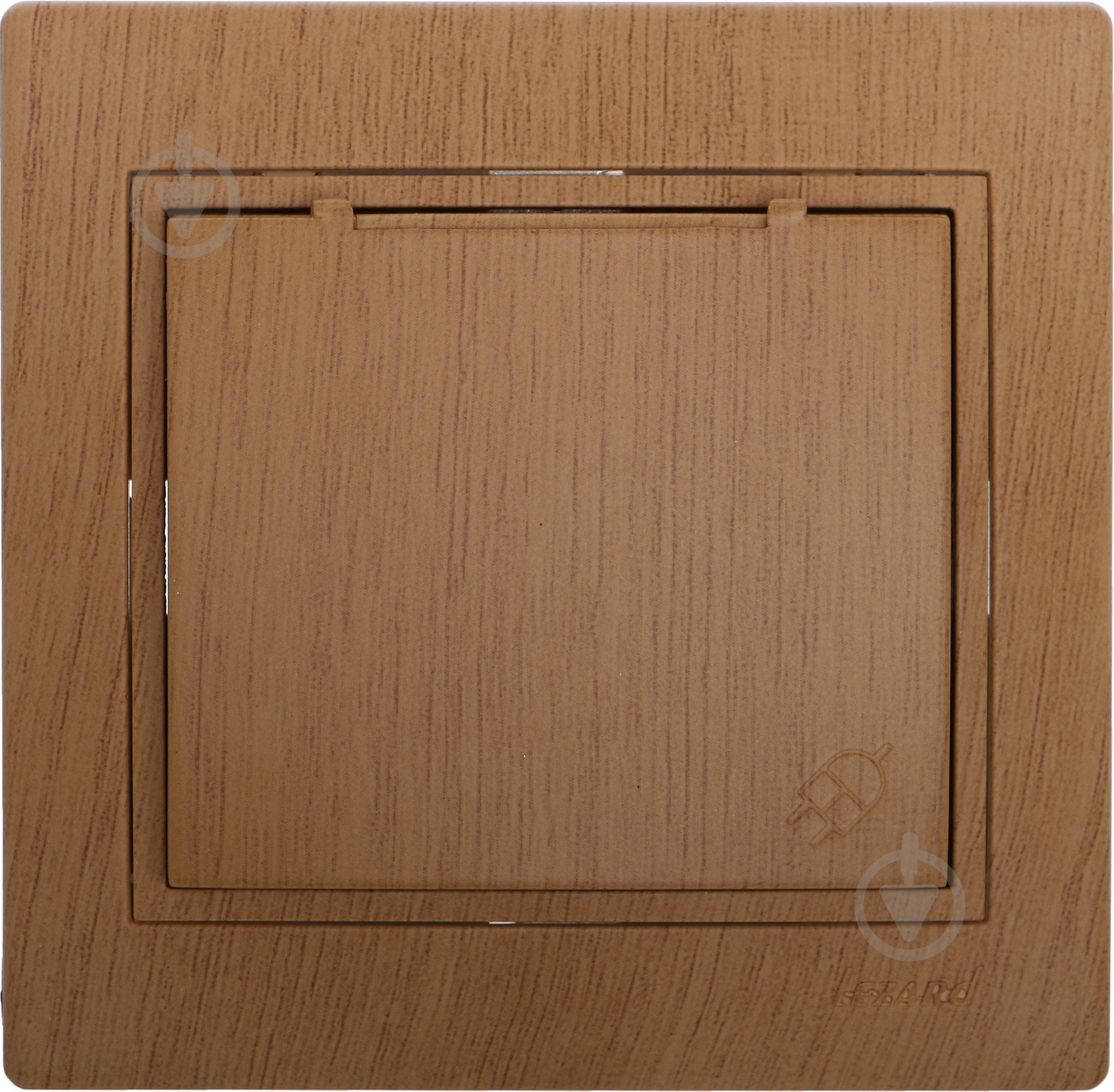 Розетка с заземлением Lezard Mira с крышкой дуб матовый 701-5151-123B - фото 1 Розетка с заземлением Lezard Mira с крышкой дуб матовый 701-5151-123B - фото 1