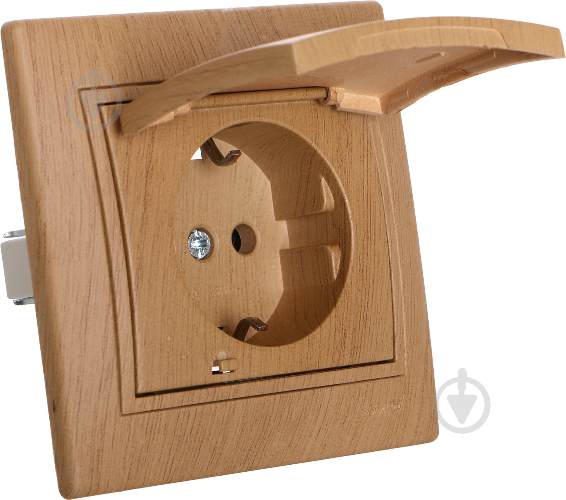 Розетка с заземлением Lezard Mira с крышкой дуб матовый 701-5151-123B - фото 5 Розетка с заземлением Lezard Mira с крышкой дуб матовый 701-5151-123B - фото 5