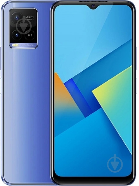 Смартфон Vivo Y21 4/64GB metallic blue - фото 1 Смартфон Vivo Y21 4/64GB metallic blue - фото 1