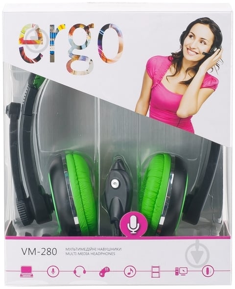 Гарнитура Ergo VM-280 black - фото 2 Гарнитура Ergo VM-280 black - фото 2