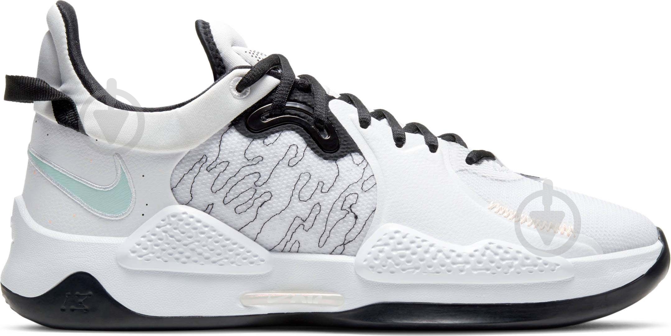 Кроссовки Nike PG 5 CW3143-100 р.47,5 белые - фото 1