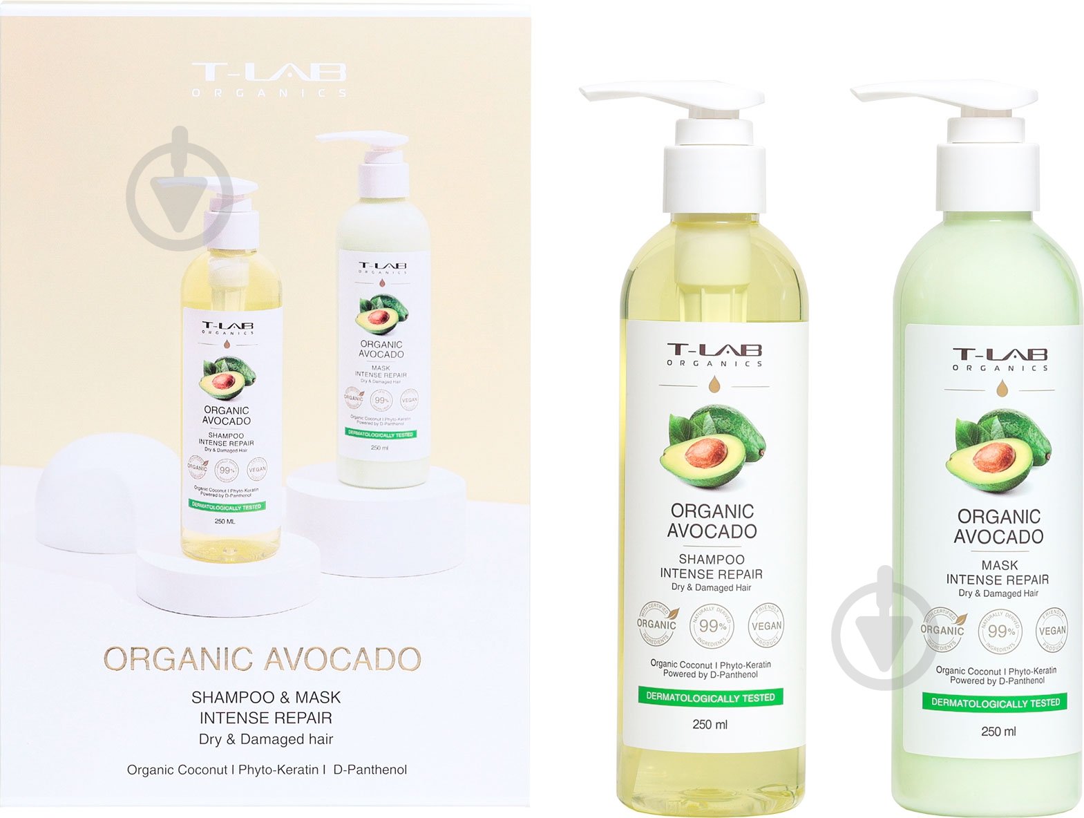 Набор подарочный T-LAB Professional Organic Avocado (шампунь, 300 мл+кондиционер, 300 мл) - фото 1 Набор подарочный T-LAB Professional Organic Avocado (шампунь, 300 мл+кондиционер, 300 мл) - фото 1
