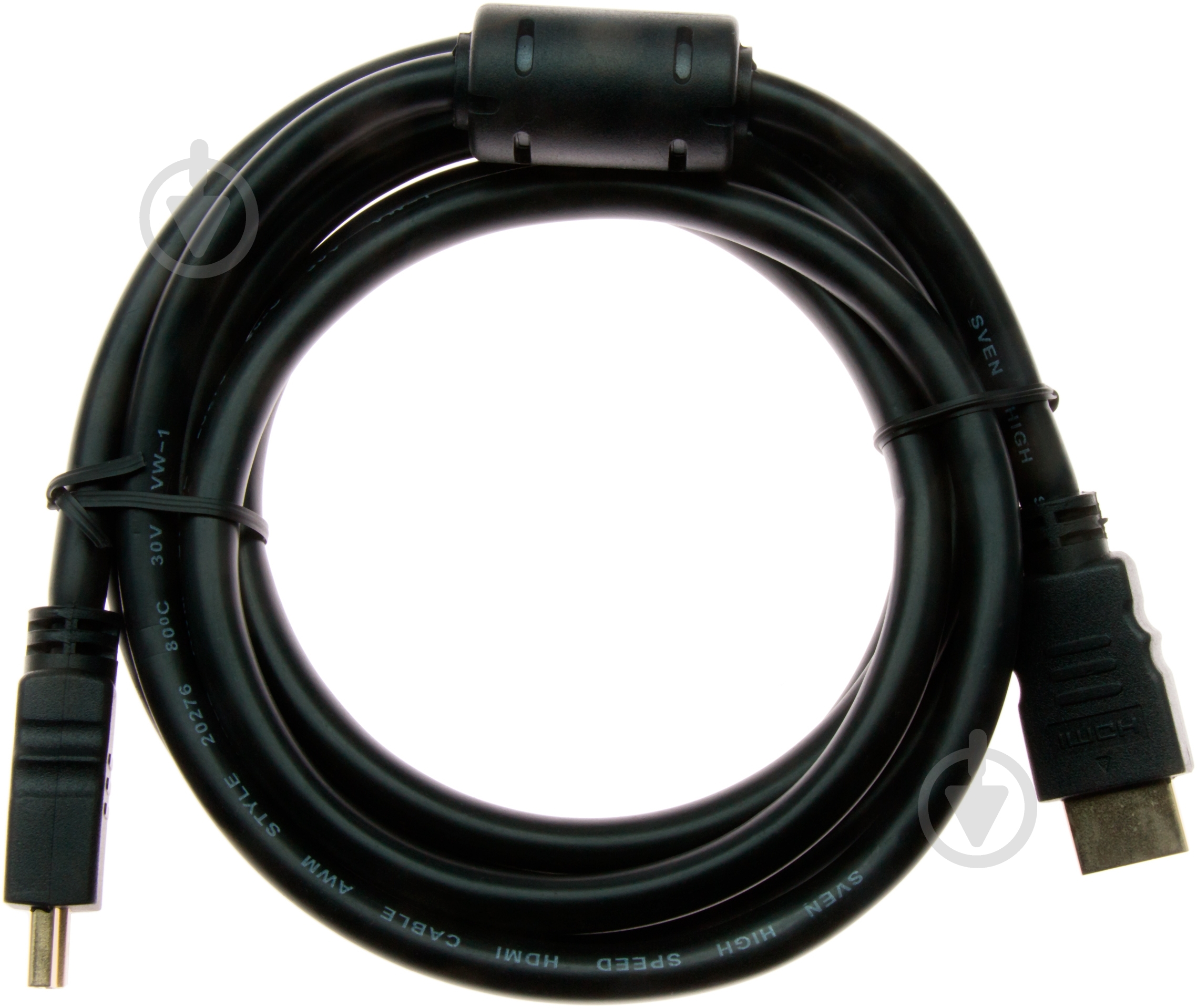 Кабель Sven HDMI – HDMI 1.8 м черный (HDMI 19M-19M V1.3 Fl) - фото 1