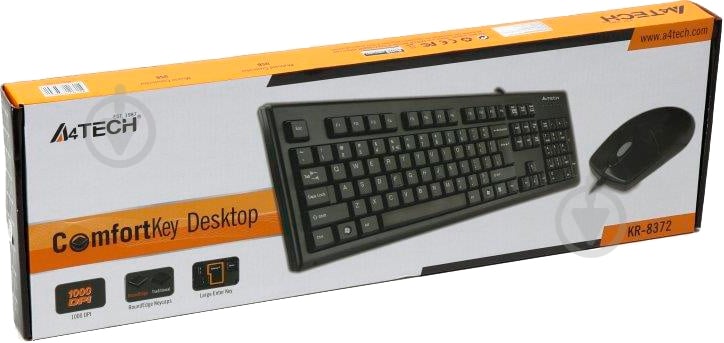 Комплект A4Tech KR-8372 USB Black - фото 4