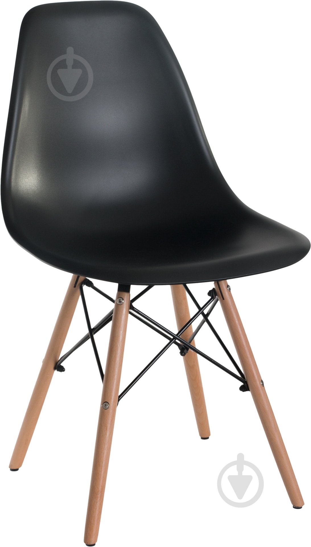 Стілець обідній Style 530x465x830 мм Black чорний/бук - фото 1