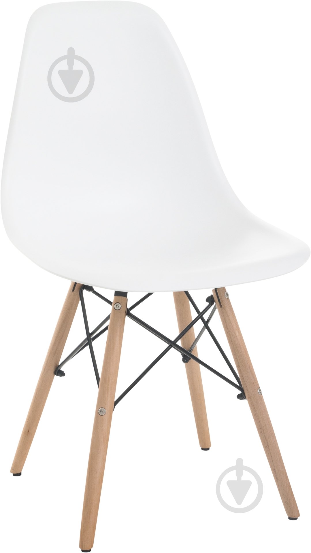 Стул обеденный Style 530x465x830 мм White белый/бук - фото 1