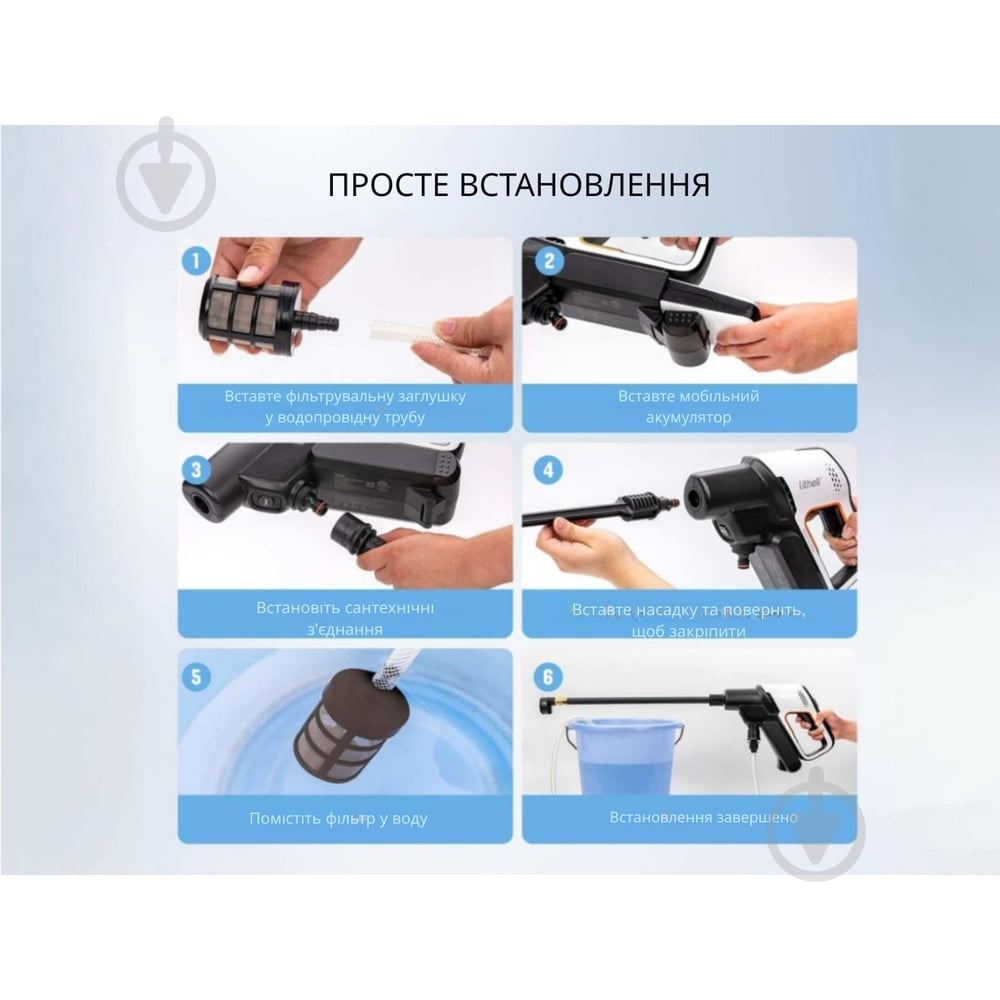 Мийка високого тиску Litheli U20PC00-0U120 U20PC00-0U120 - фото 4 Мийка високого тиску Litheli U20PC00-0U120 U20PC00-0U120 - фото 4