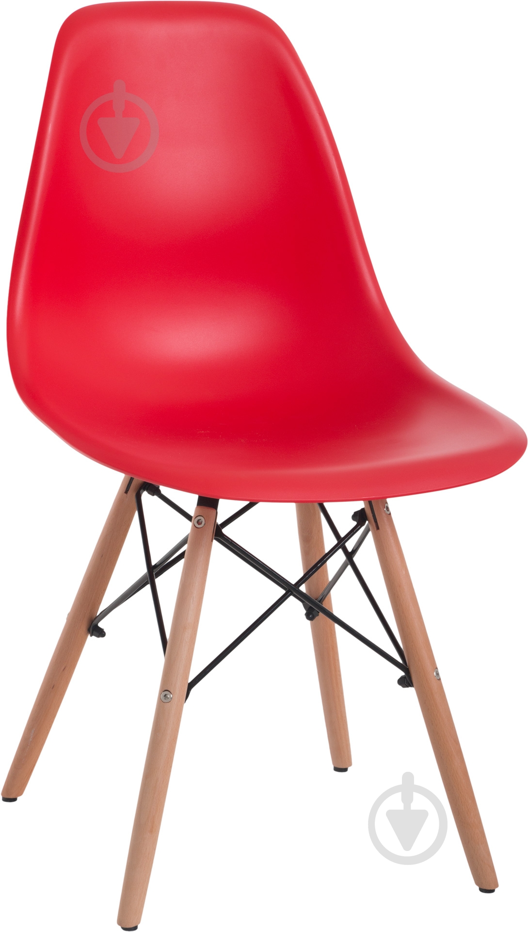 Стул обеденный Style 530x465x830 мм Red красный/бук - фото 1