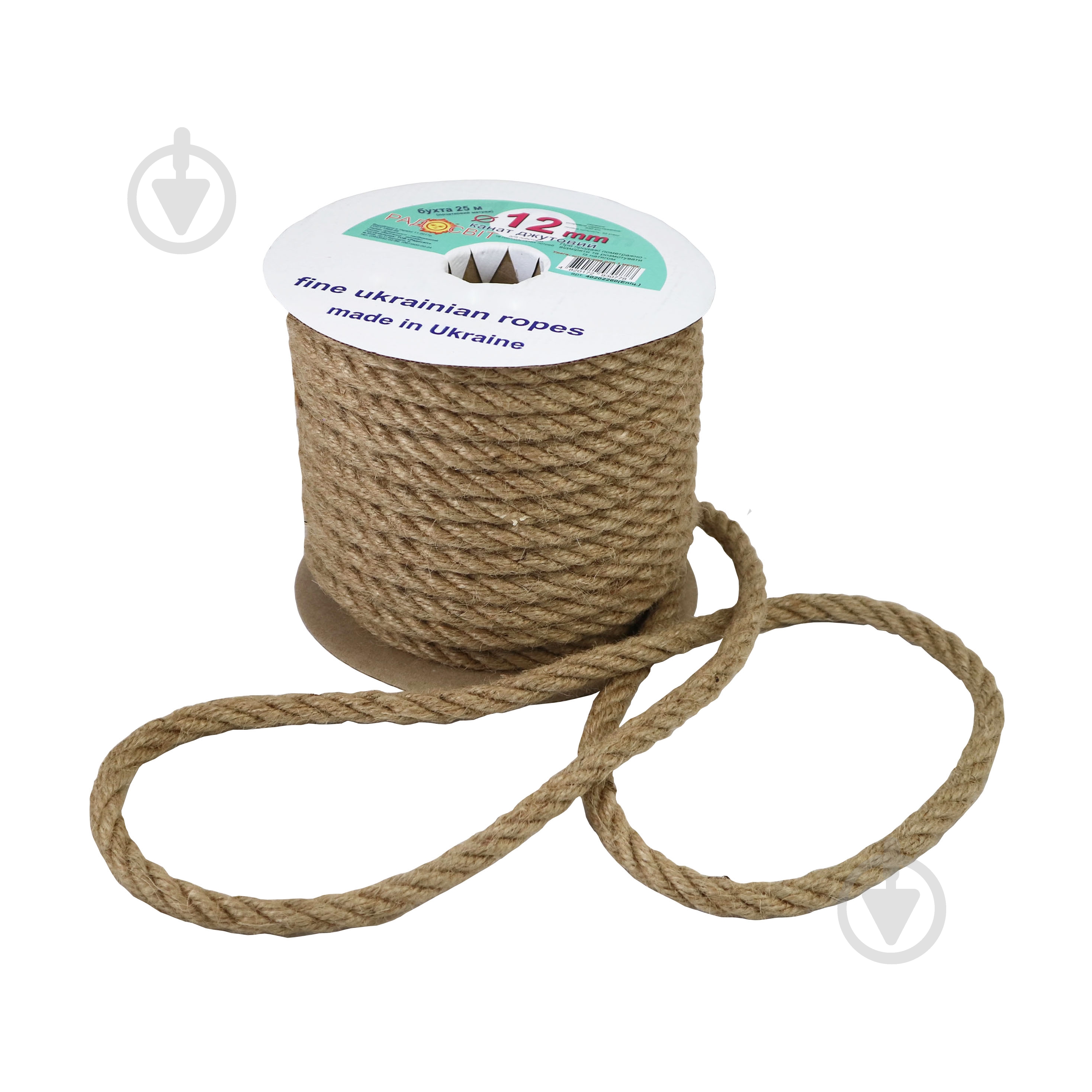 Канат Радосвіт джутовый 12 мм натуральный - фото 1