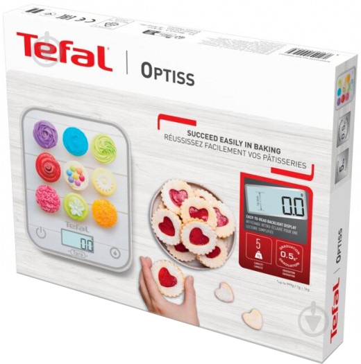 ВІТРИНА! Ваги кухонні Tefal BC50D4V0 Optiss Cake Pops - фото 6 ВІТРИНА! Ваги кухонні Tefal BC50D4V0 Optiss Cake Pops - фото 6