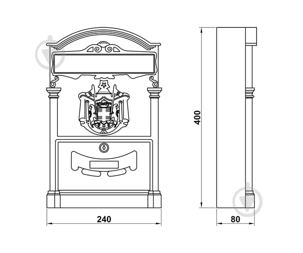 Почтовый ящик Amig модель 4 зеленый - фото 2