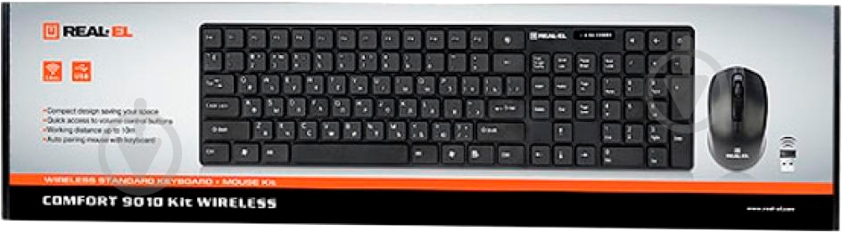 Комплект Real-el Comfort 9010 Kit Wireless Black - фото 8