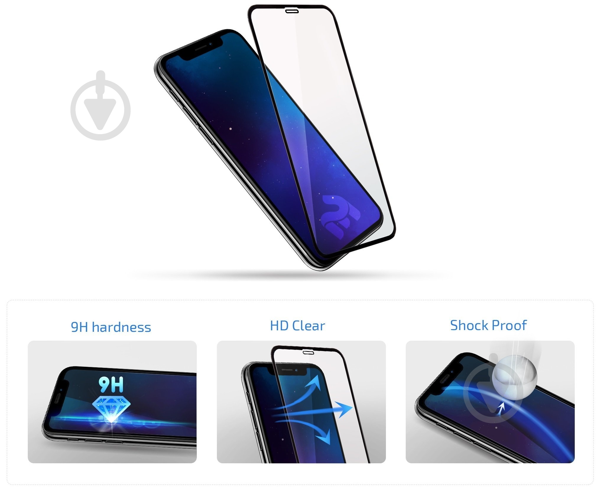 Защитное стекло 2E для Apple iPhone 15 Pro (2E-IP-15P-6.1-SMFCFG-BB) (6.1)/2.5D FCFG/(1 Pack)/black border - фото 3 Защитное стекло 2E для Apple iPhone 15 Pro (2E-IP-15P-6.1-SMFCFG-BB) (6.1)/2.5D FCFG/(1 Pack)/black border - фото 3