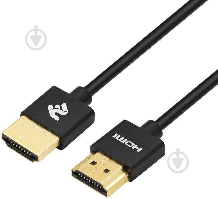 Кабель 2E HDMI AM 1 м черный (2E-W9668BL-1M) - фото 1