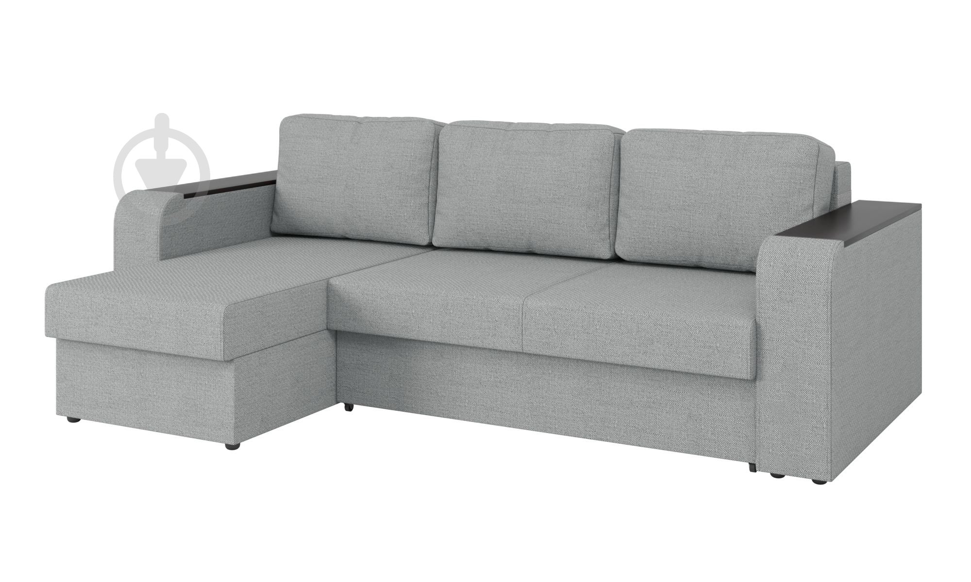 Диван угловой SOFYNO Мадрид левый серый 2410x1550x750 мм - фото 1
