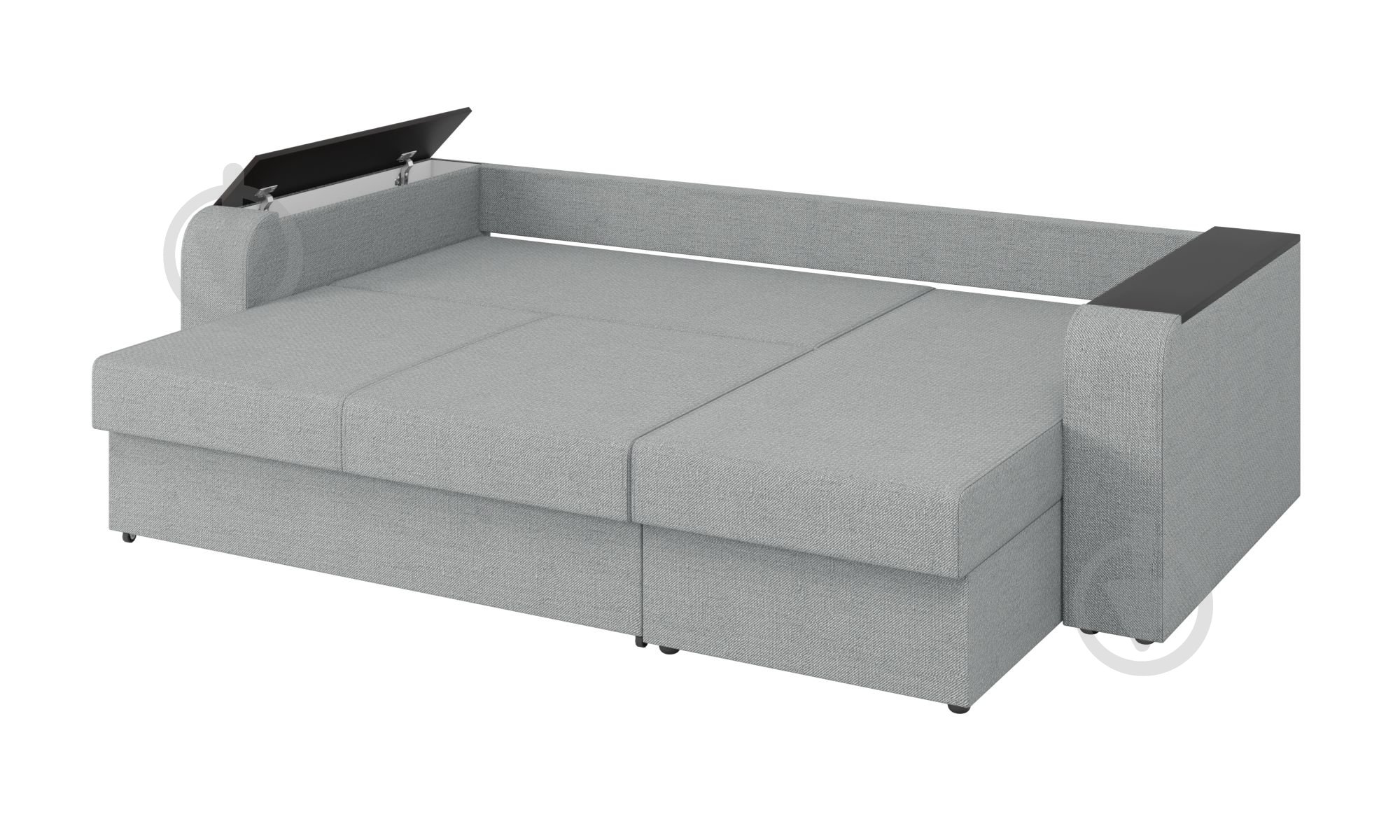 Диван угловой SOFYNO Мадрид левый серый 2410x1550x750 мм - фото 3