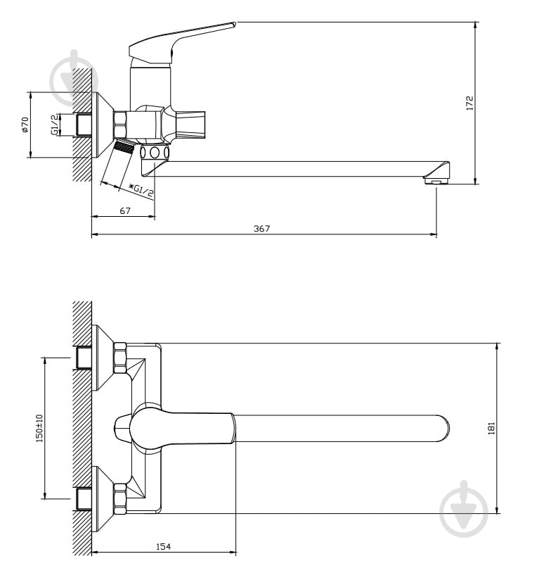 Змішувач для ванни/душу Koller Pool Twist - фото 2