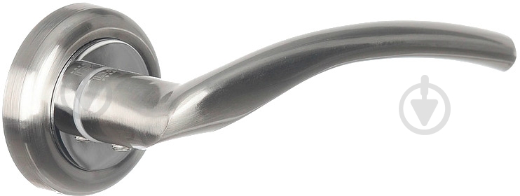 Ручка на розетке Linde a-2005 sn/cp матовый никель/полированный хром - фото 2 Ручка на розетке Linde a-2005 sn/cp матовый никель/полированный хром - фото 2