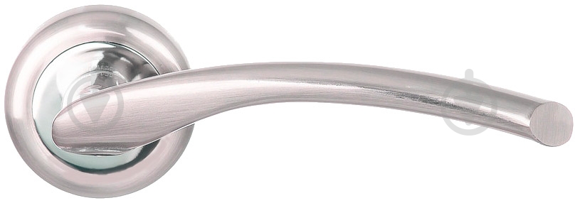 Ручка на розетке Linde a-2005 sn/cp матовый никель/полированный хром - фото 1 Ручка на розетке Linde a-2005 sn/cp матовый никель/полированный хром - фото 1