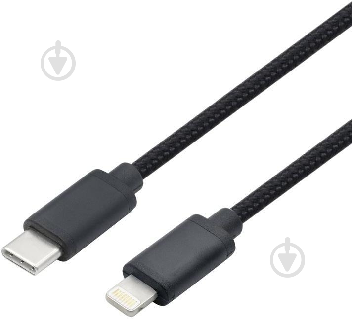 Кабель 2E Lightning – USB-C 1 м чорний (2E-CCTLAL-1M) - фото 1