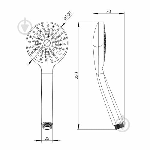 Ручной душ RJ RJHS000-16CH - фото 2
