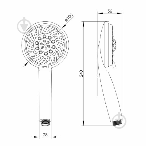 Ручной душ RJ RJHS000-12CH - фото 2