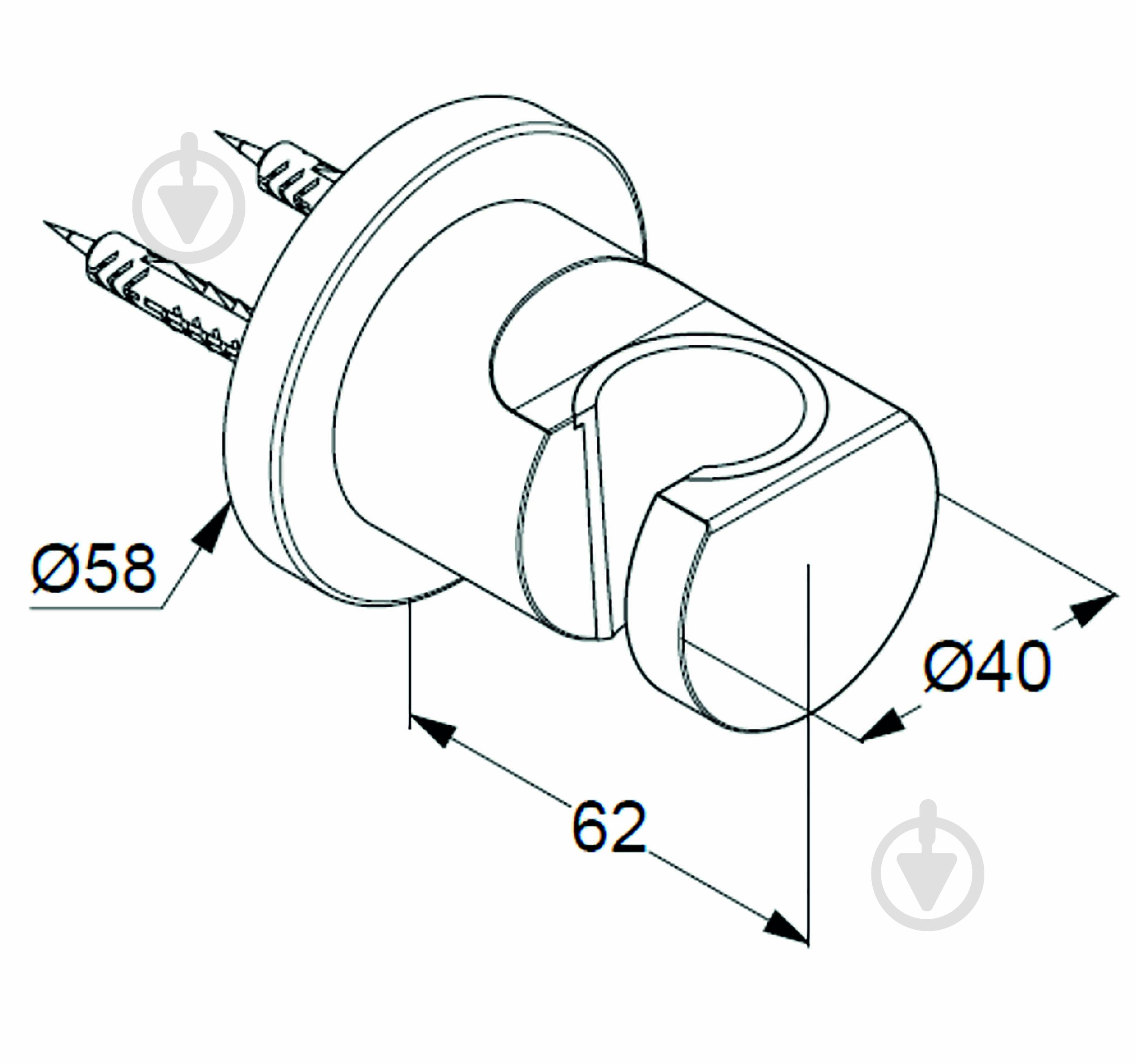 Держатель лейки Kludi NOVA FONTE - фото 2