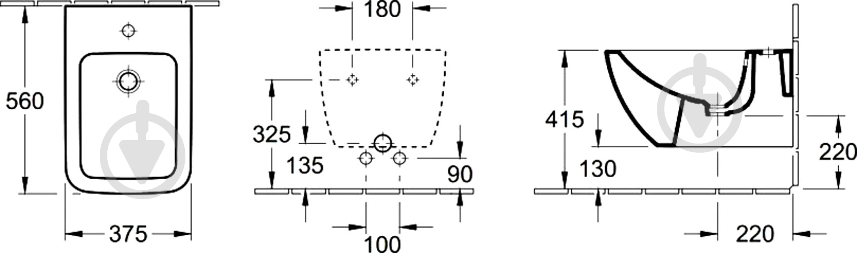Биде подвесное Villeroy & Boch Venticello - фото 3