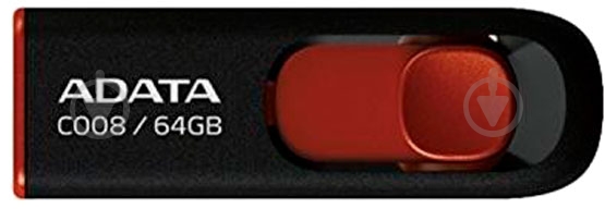 Флеш-память USB ADATA C008 64 ГБ USB 2.0 black (AC008-64G-RKD) - фото 1