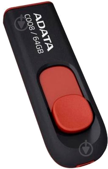 Флеш-память USB ADATA C008 64 ГБ USB 2.0 black (AC008-64G-RKD) - фото 2