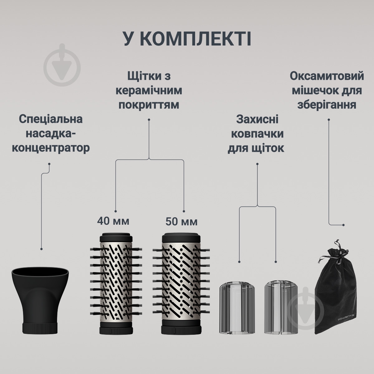 ВИТРИНА! Фен-щетка Rowenta Bruch Active UB9530F0 - фото 2 ВИТРИНА! Фен-щетка Rowenta Bruch Active UB9530F0 - фото 2