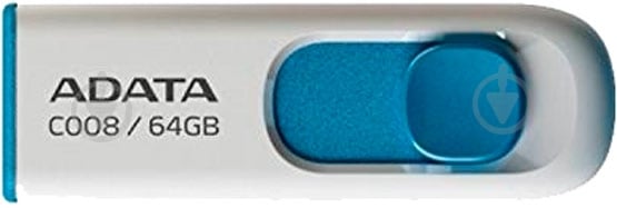 Флеш-память USB ADATA C008 64 ГБ USB 2.0 white (AC008-64G-RWE) - фото 1